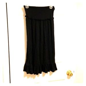 Anthropologie Black Strapless Dress